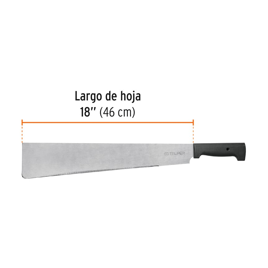 Machete punta recta, 18"