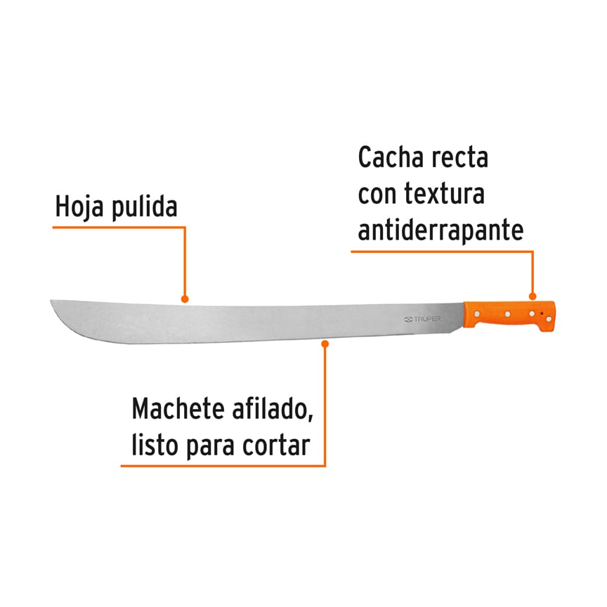 Machete estándar 24" cacha naranja