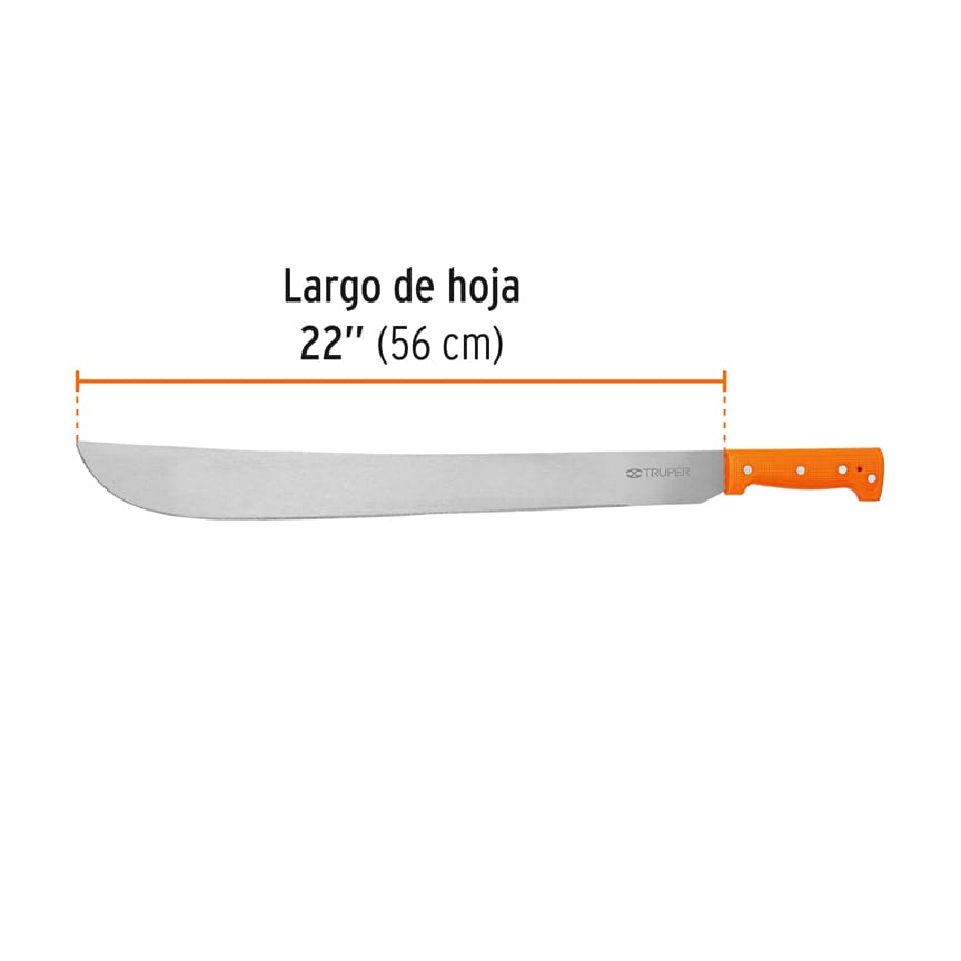 Machete estándar 22" cacha naranja