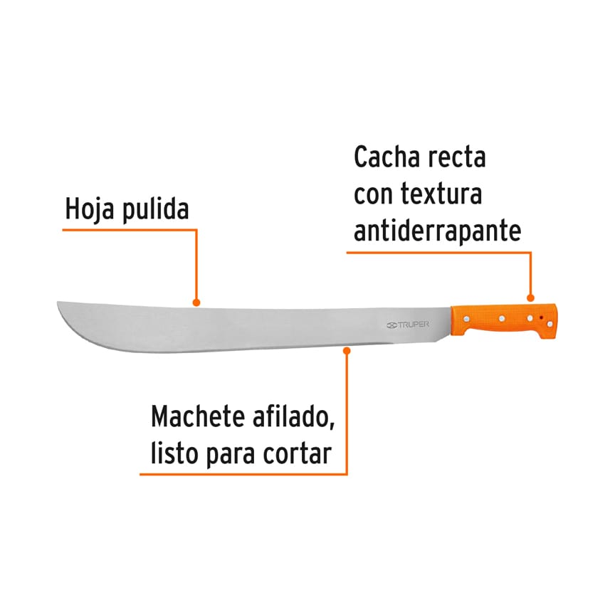 Machete estándar 20" cacha naranja