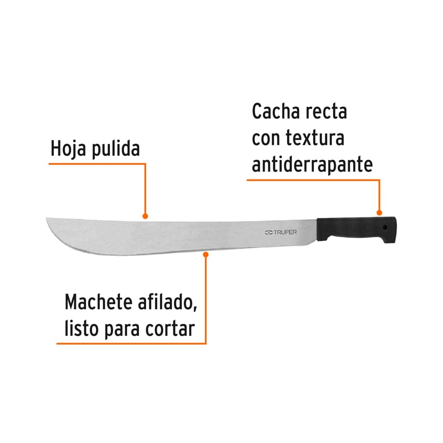 Machete estándar 18" cacha negra