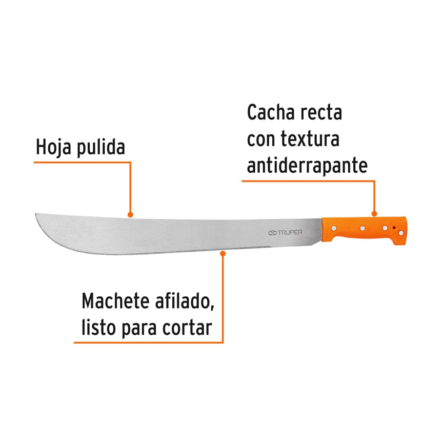 Machete estándar 18" cacha naranja