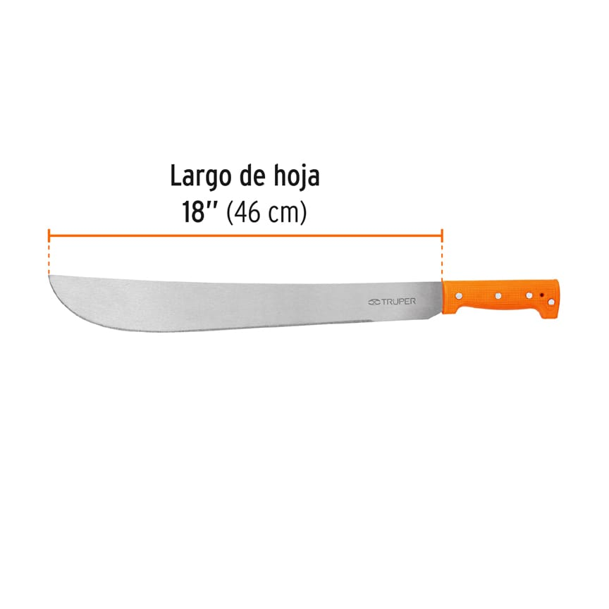 Machete estándar 18" cacha naranja