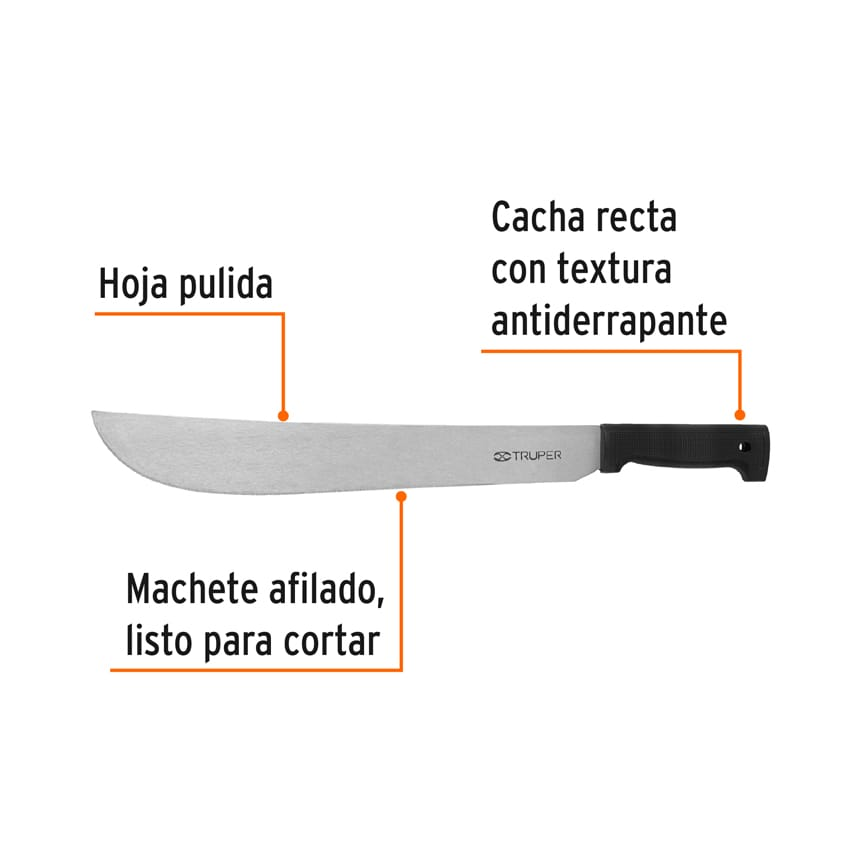 Machete estándar 16" cacha negra