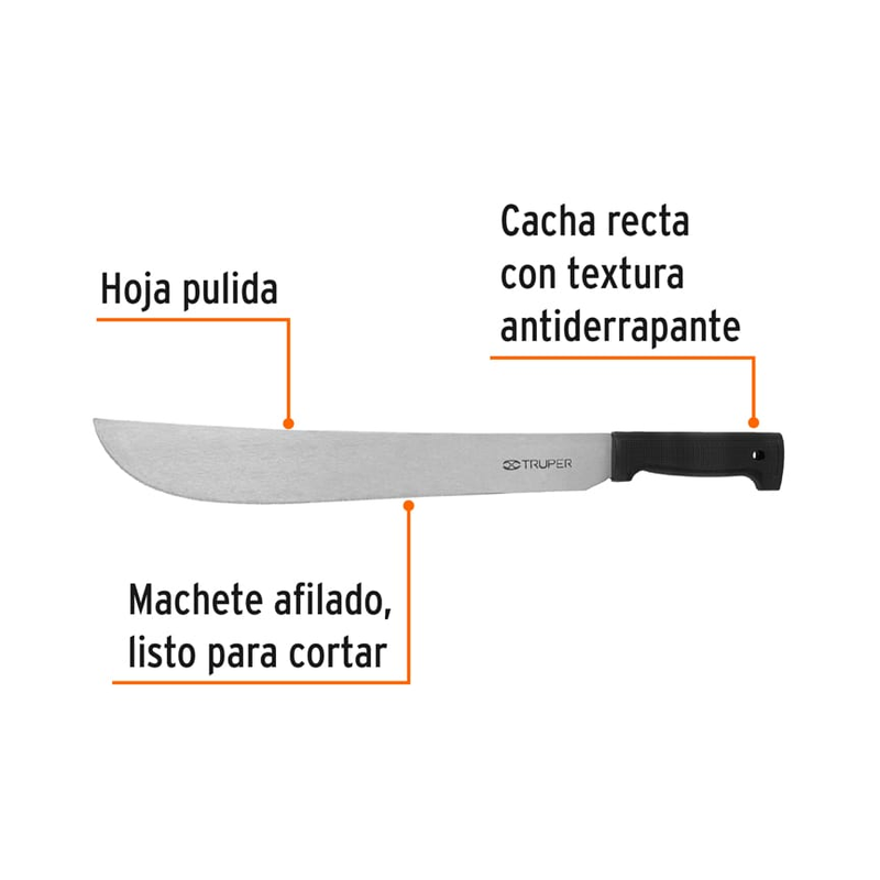 Machete estándar 16" cacha negra