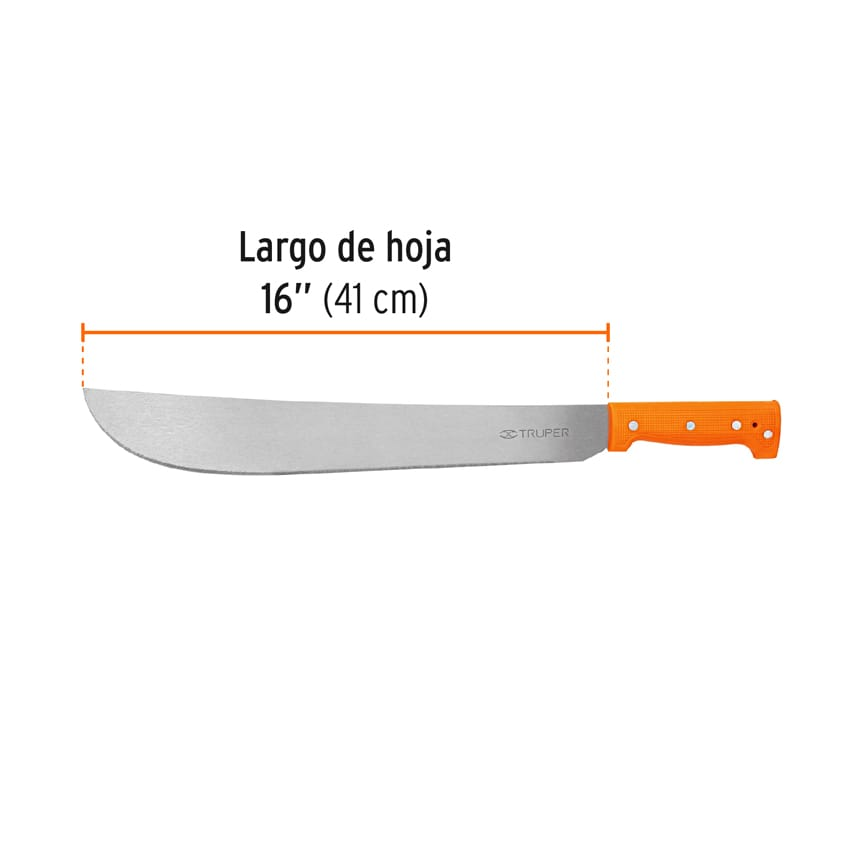 Machete estándar 16" cacha naranja