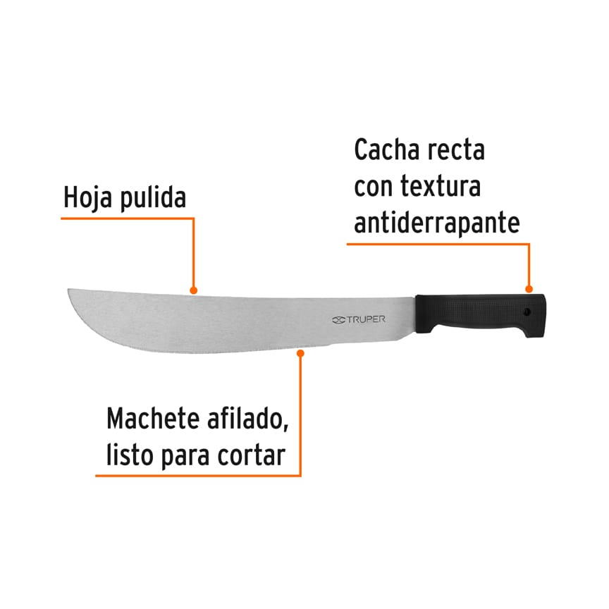 Machete estándar 14" cacha negra