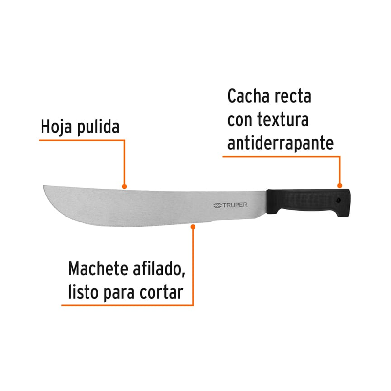 Machete estándar 14" cacha negra