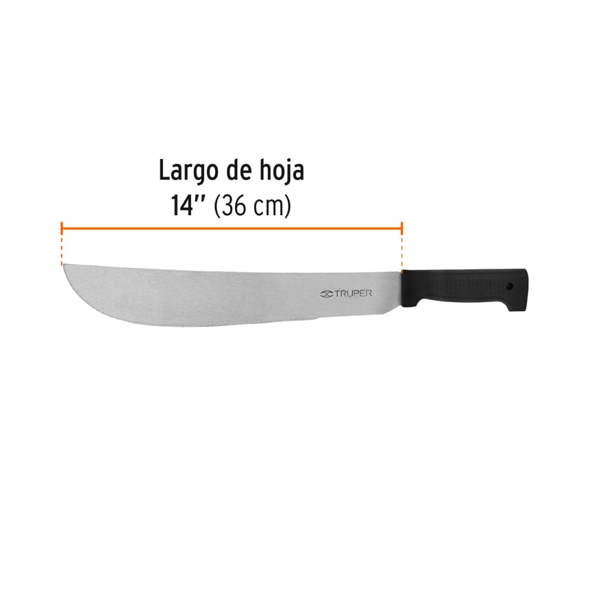 Machete estándar 14" cacha negra