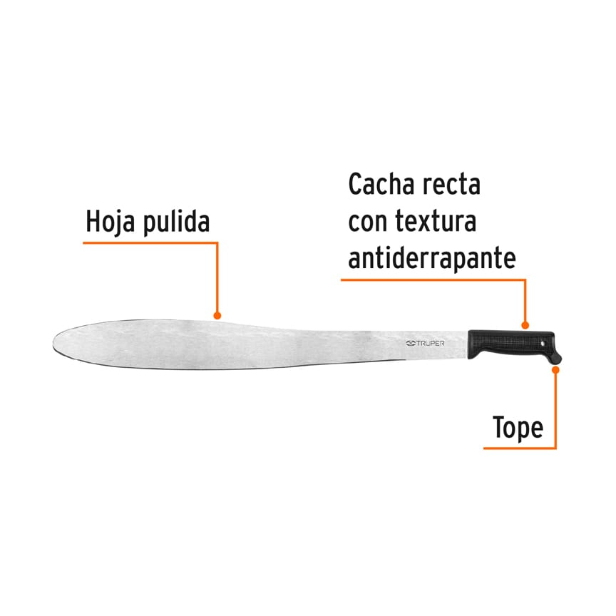 Machete Caguayano 27" cacha negra inyectada