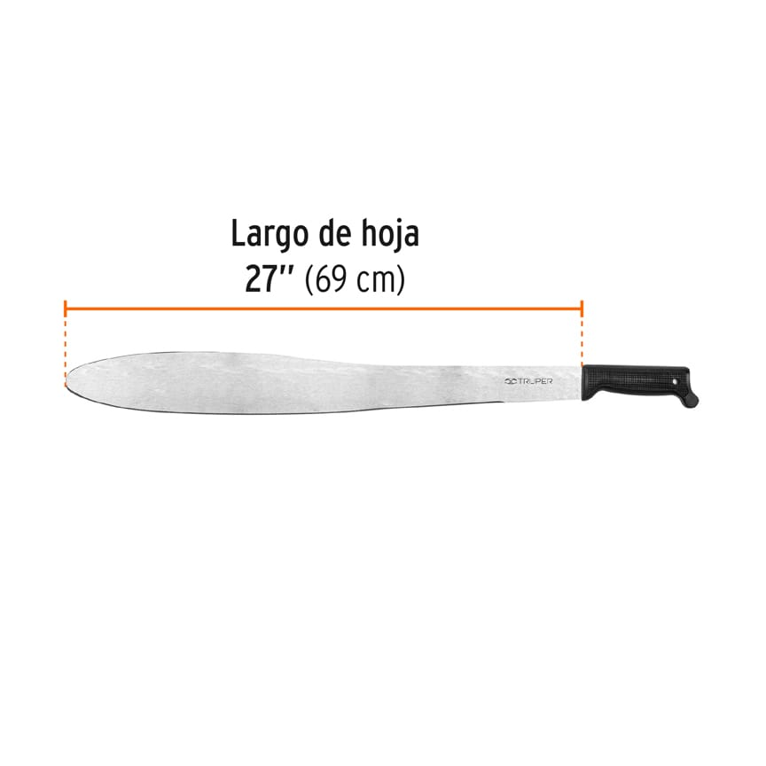 Machete Caguayano 27" cacha negra inyectada