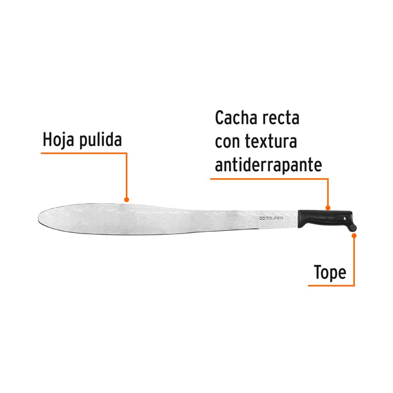 Machete Caguayano 24" cacha negra inyectada