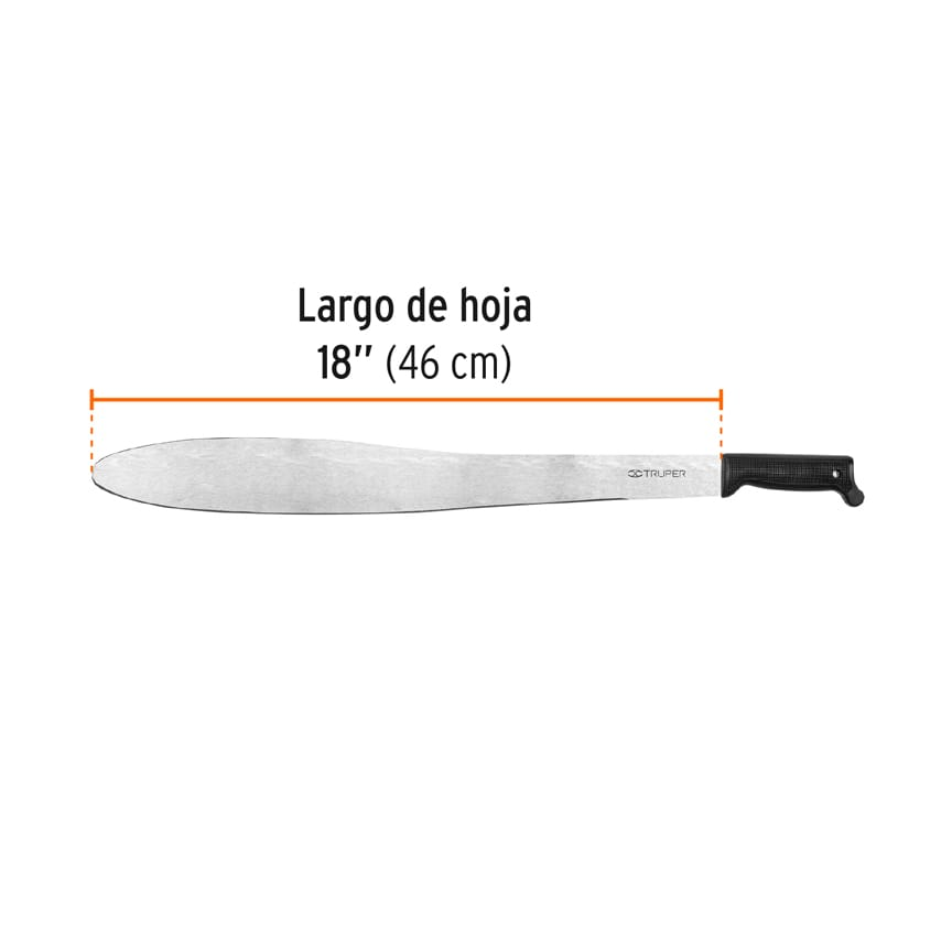 Machete Caguayano 24" cacha negra inyectada