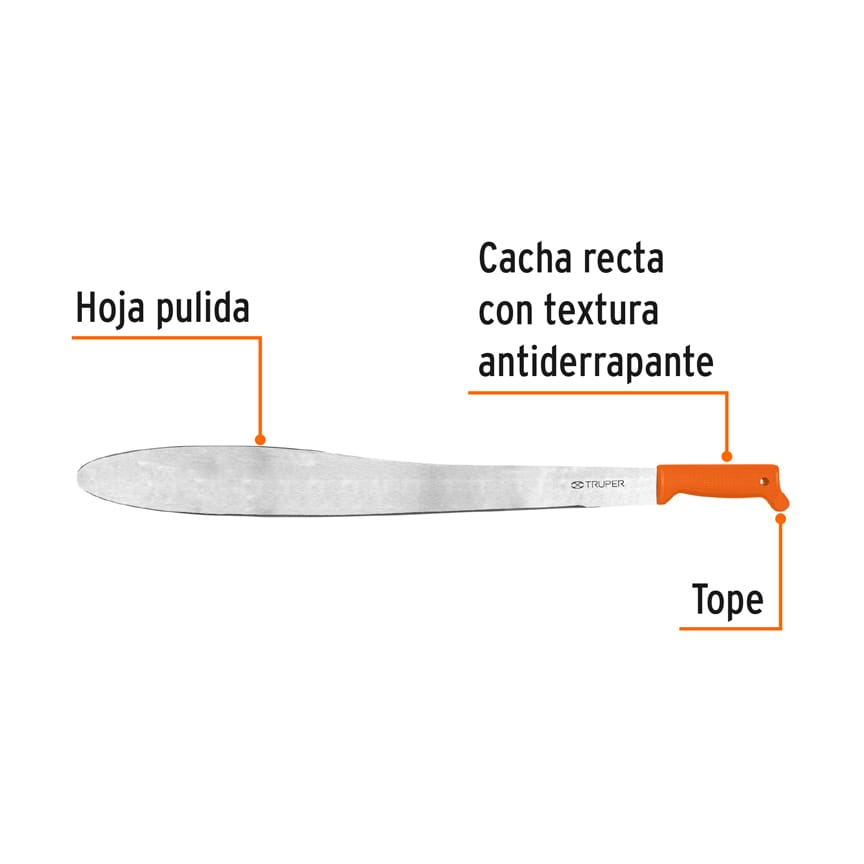 Machete caguayano 24" cacha naranja inyectada