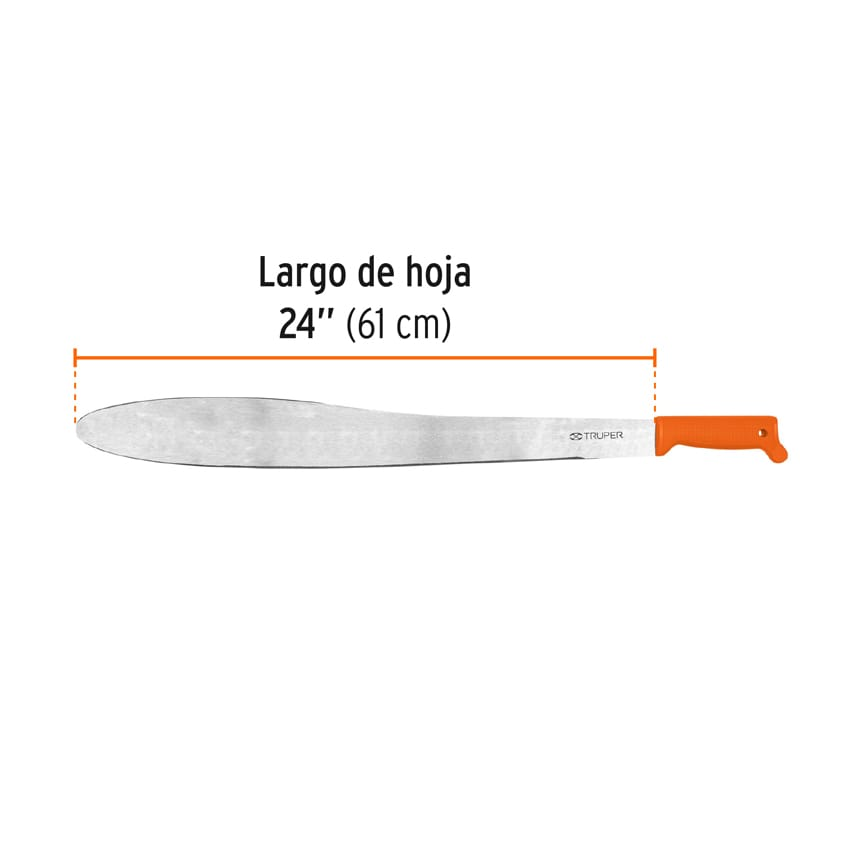 Machete caguayano 24" cacha naranja inyectada