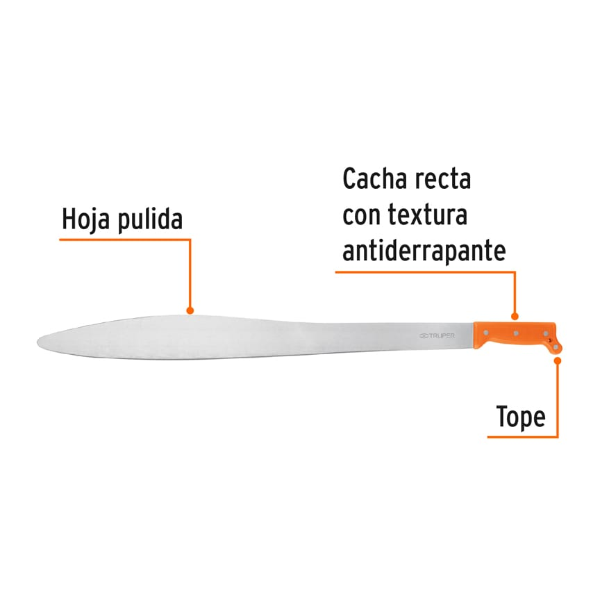 Machete acapulqueño, 27" cacha naranja