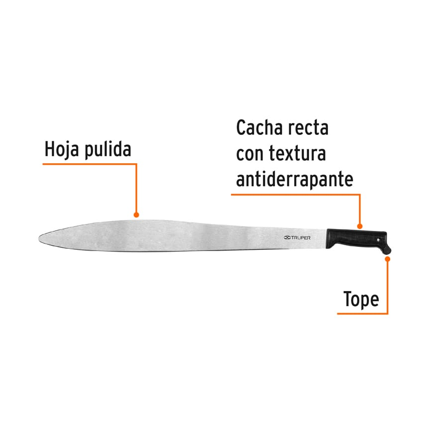 Machete acapulqueño, 24" cacha negra
