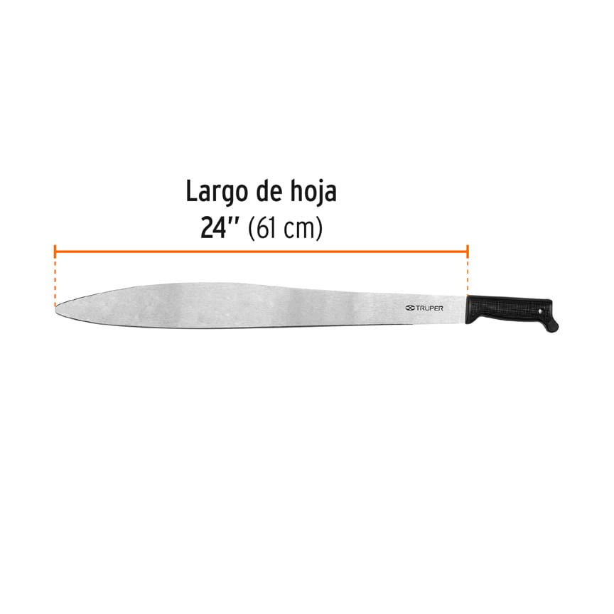 Machete acapulqueño, 24" cacha negra