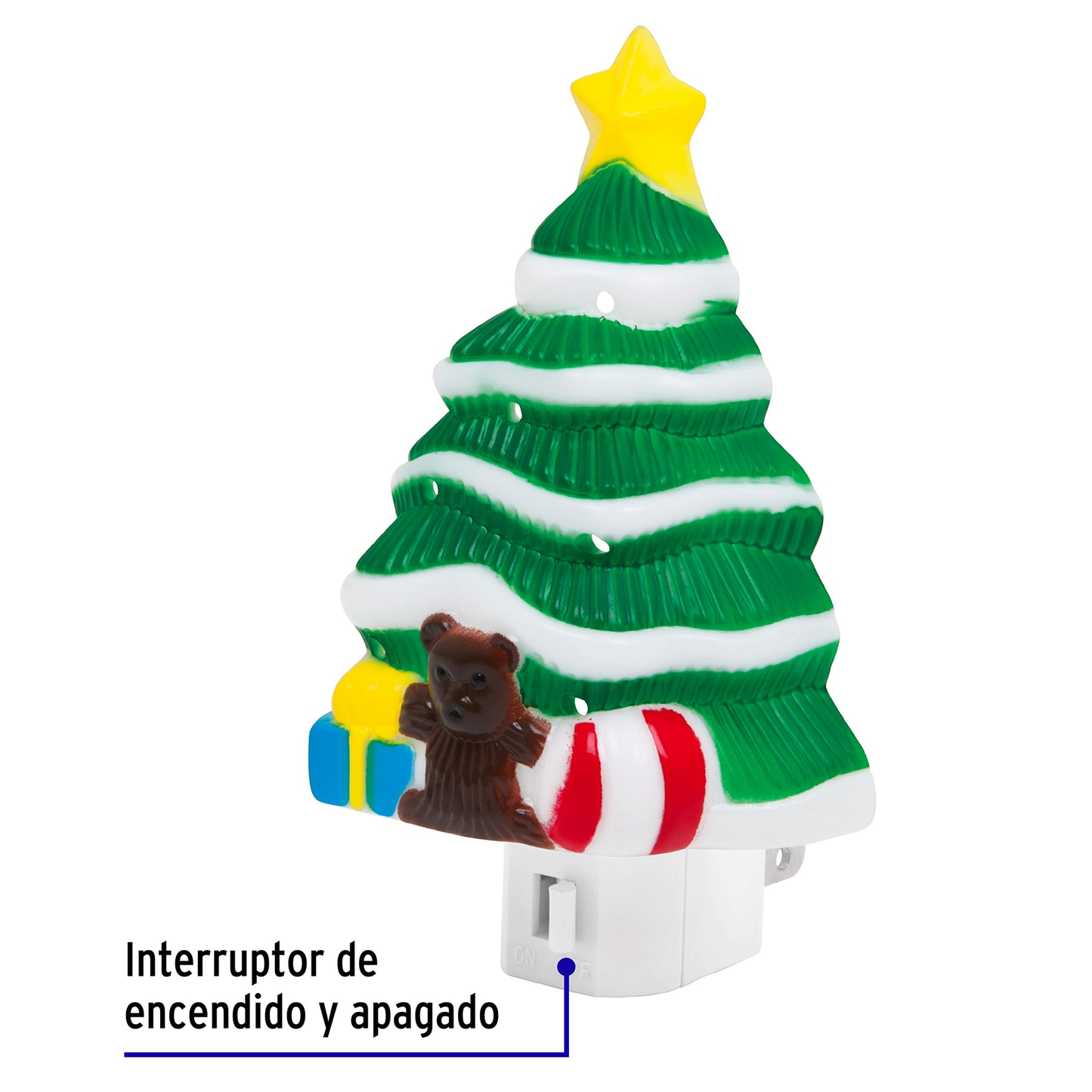 Luz de noche, pino de navidad