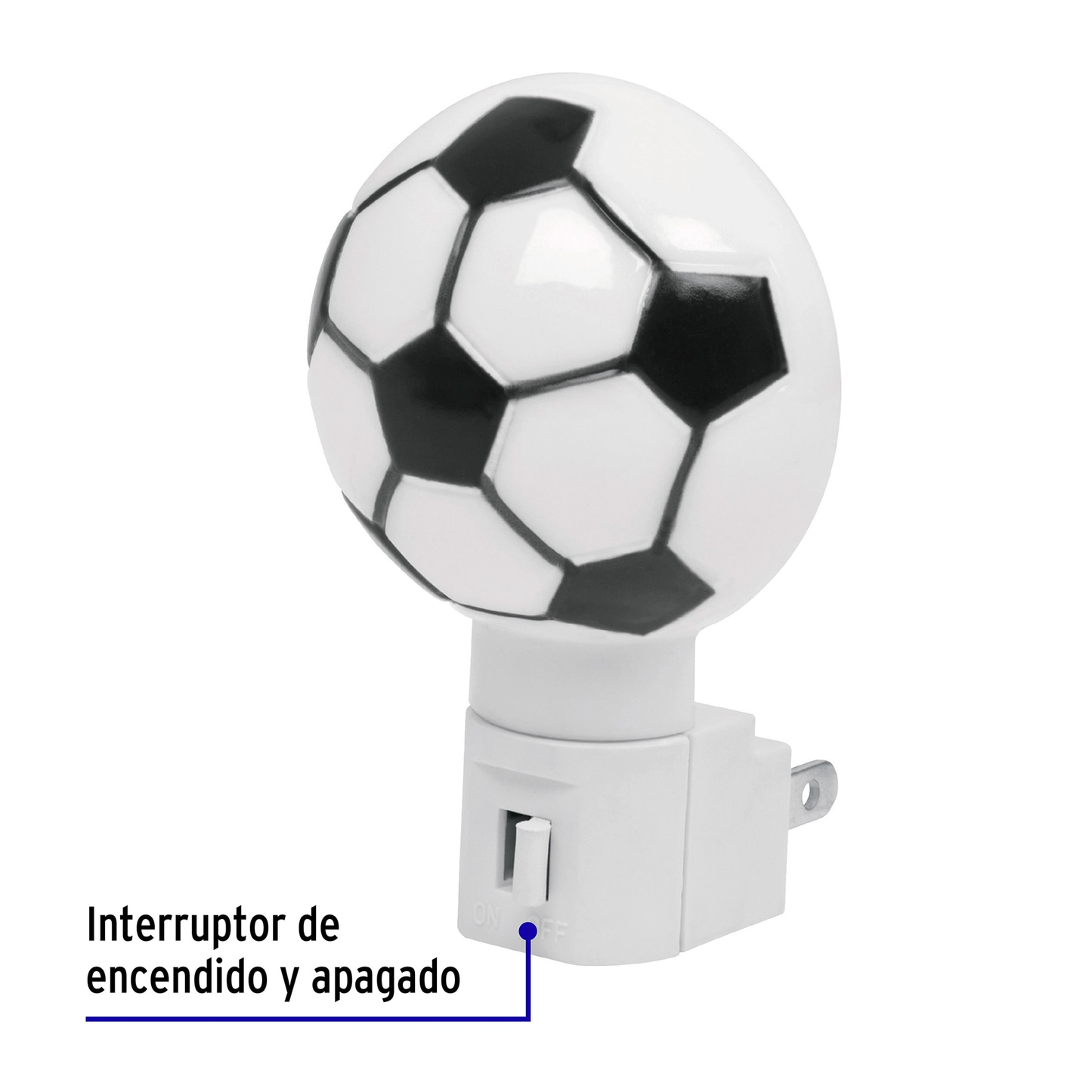 Luz de noche, balón soccer