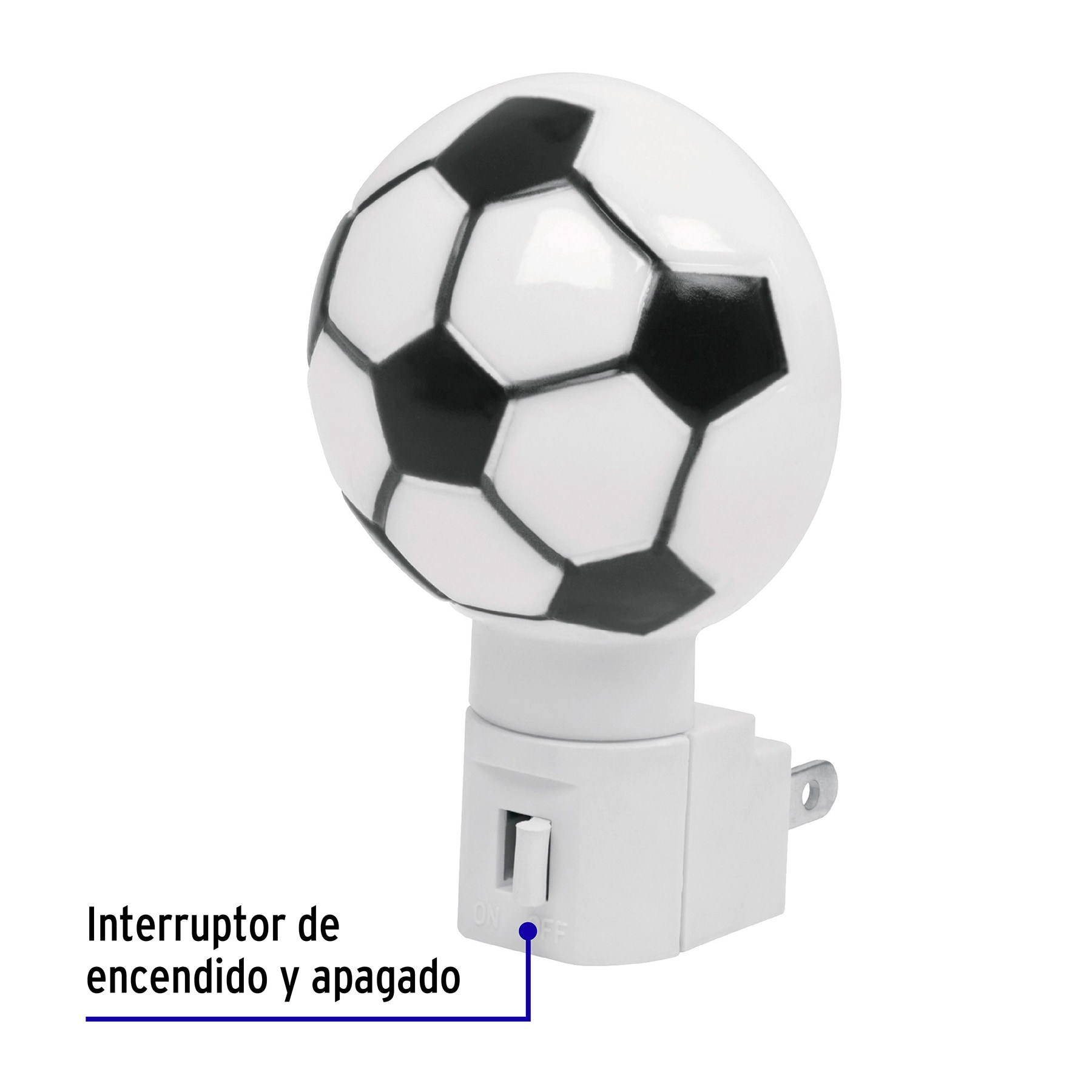 Luz de noche, balón soccer