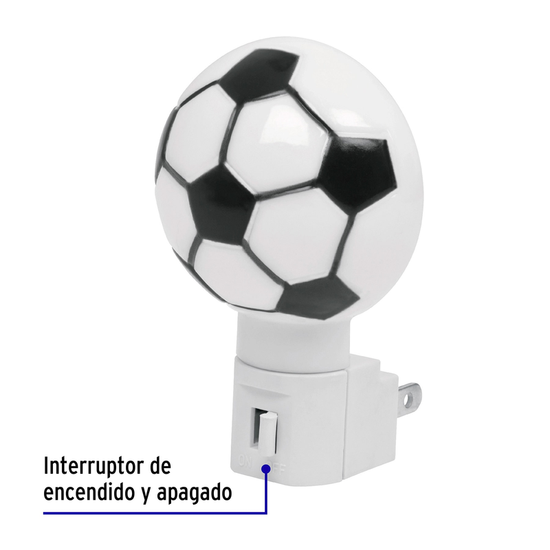 Luz de noche, balón soccer