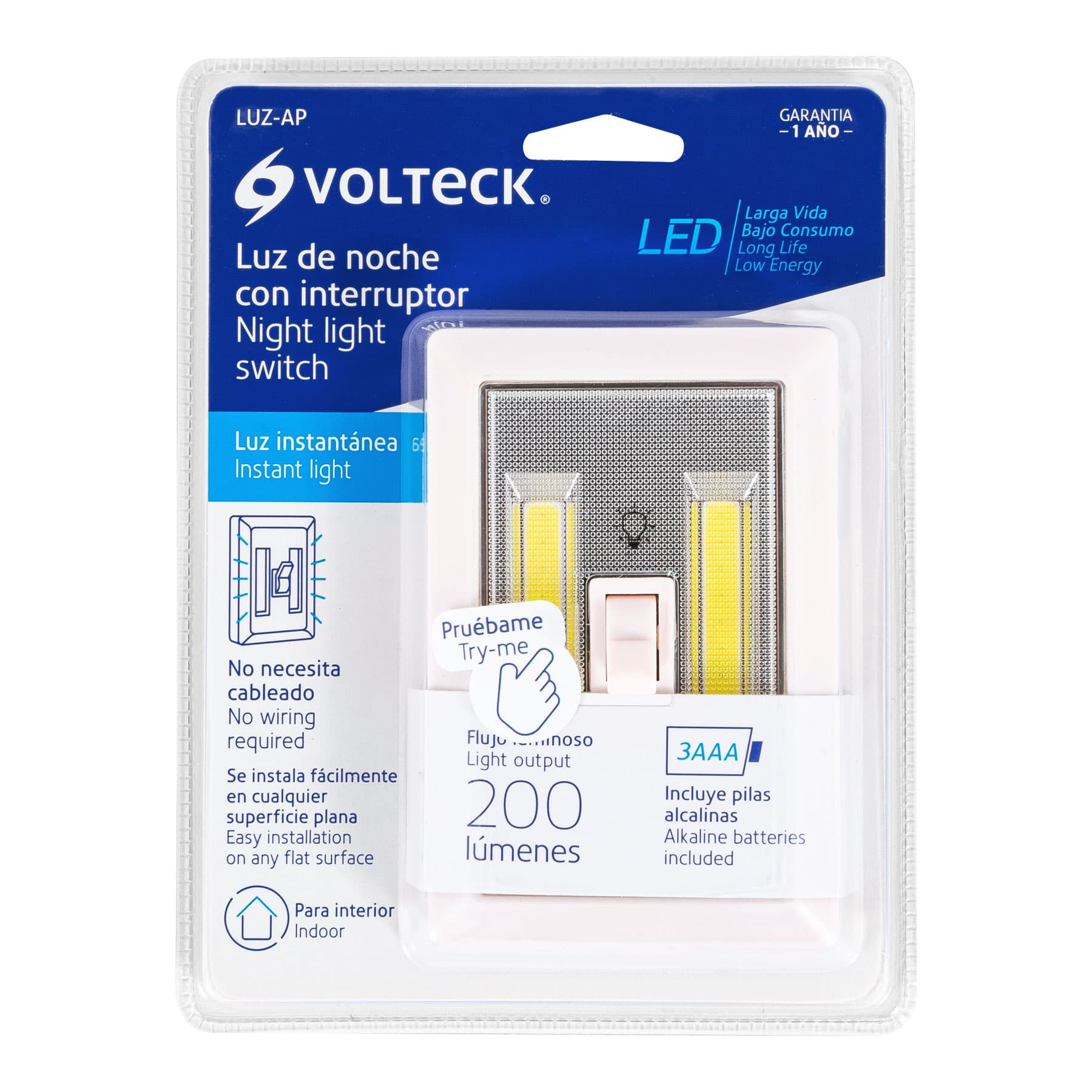 Luz de Led con interruptor para pared