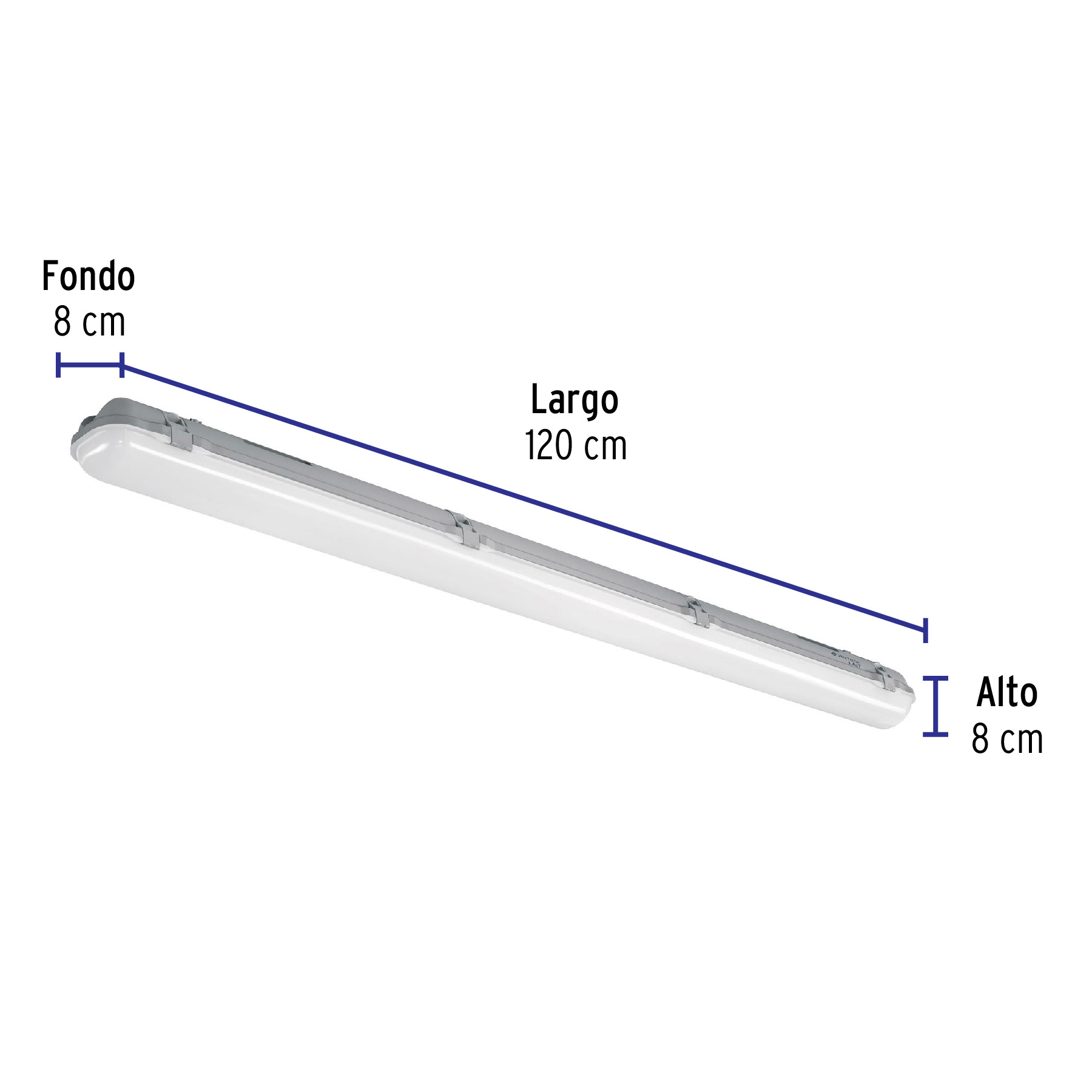 Luminario sobreponer, 2X18W, T8, de LED