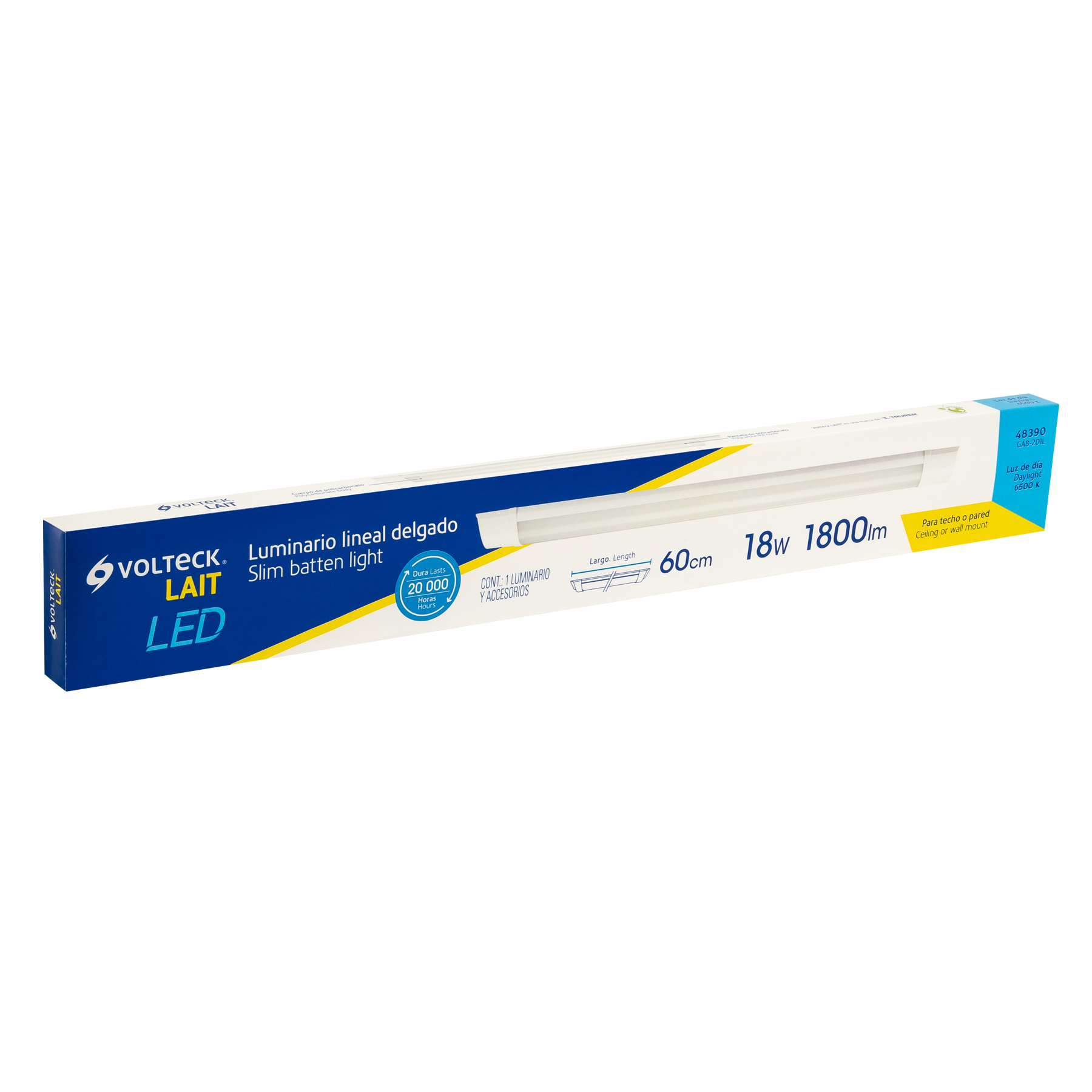 Luminario para gabinete, slim, 18 W, Led
