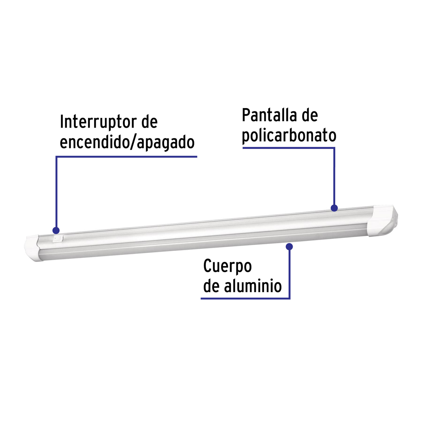 Luminario para gabinete, 6 W, 6500K, Led