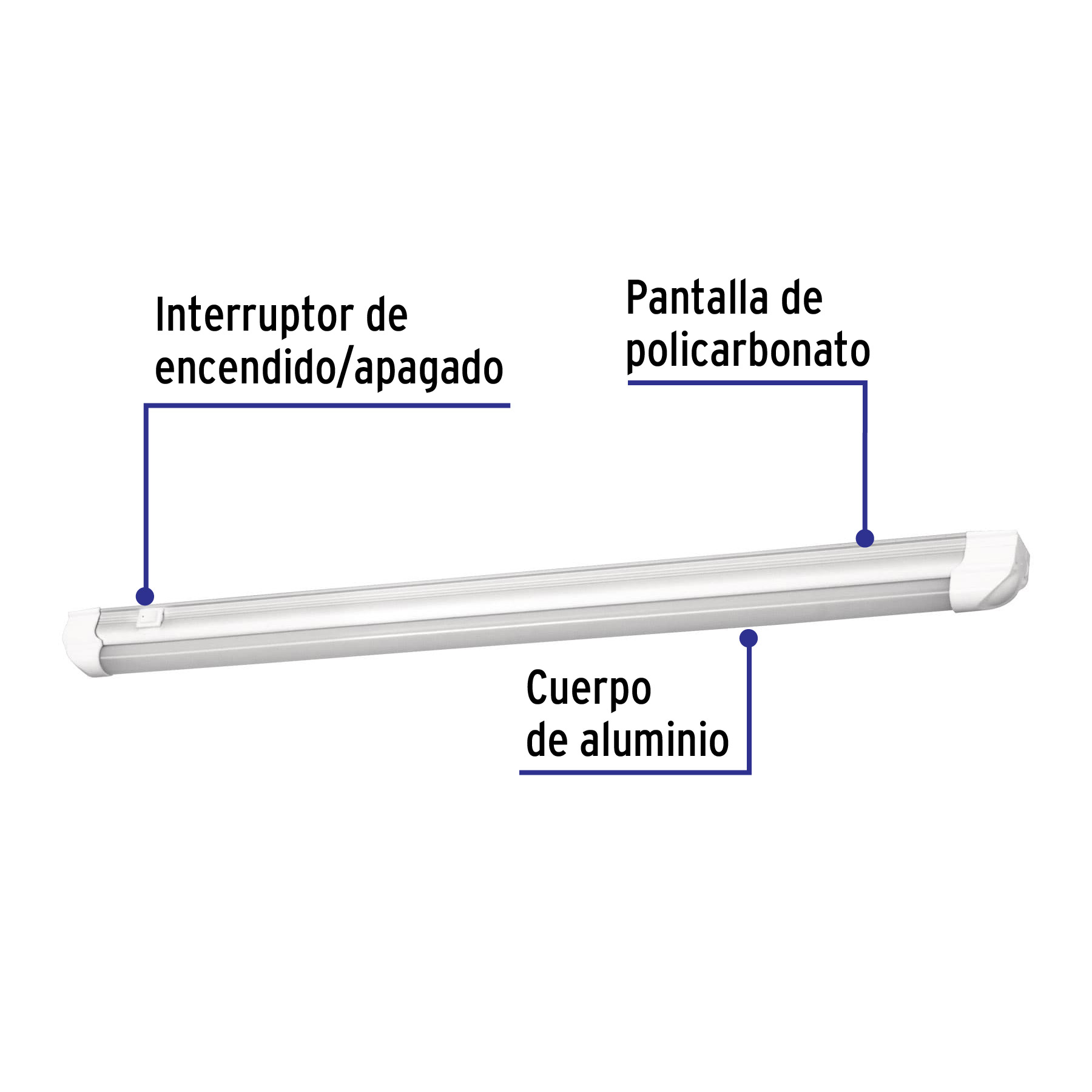 Luminario para gabinete, 6 W, 6500K, Led