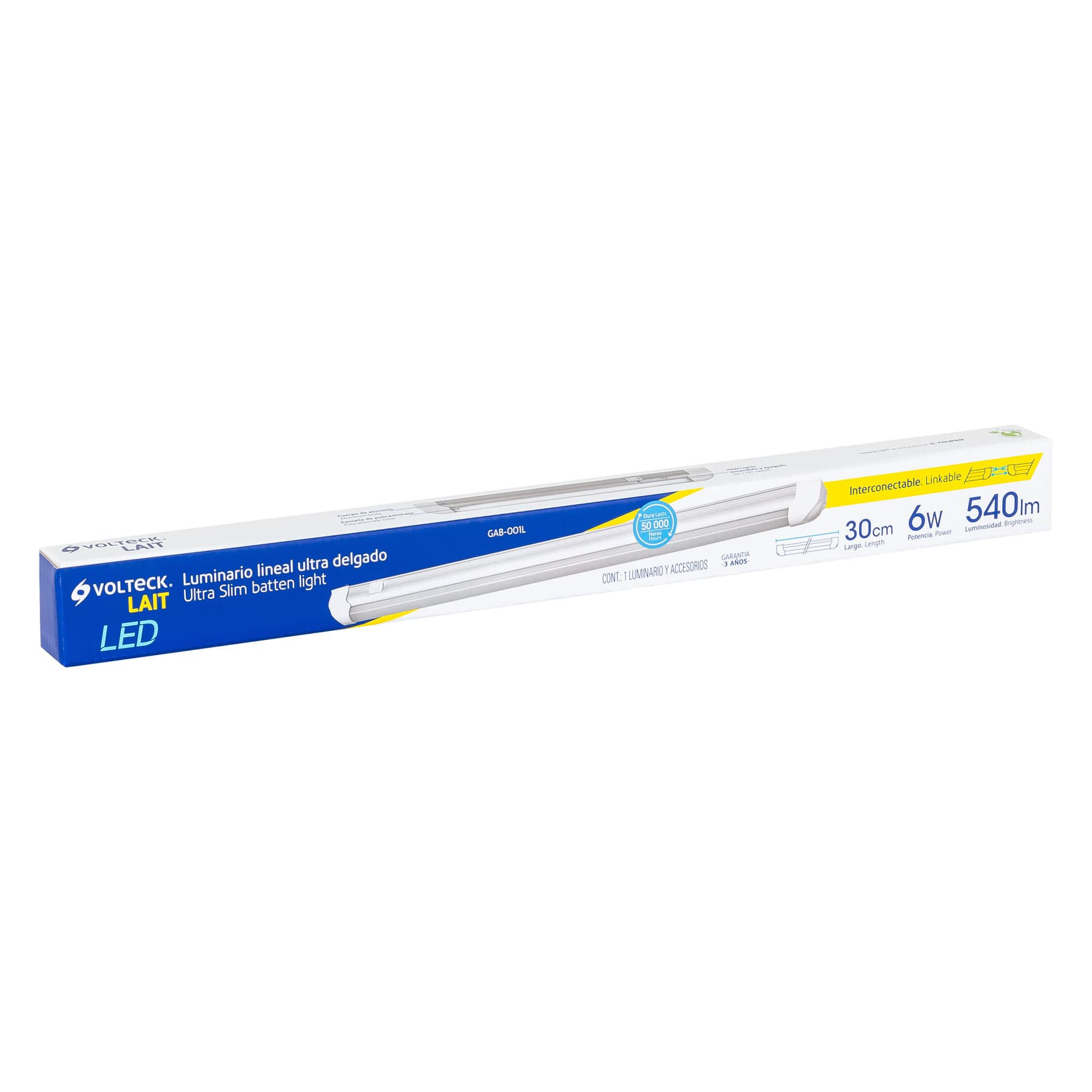 Luminario para gabinete, 6 W, 6500K, Led