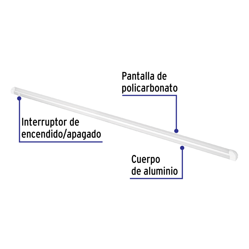 Luminario para gabinete, 24 W, 6500K, Led