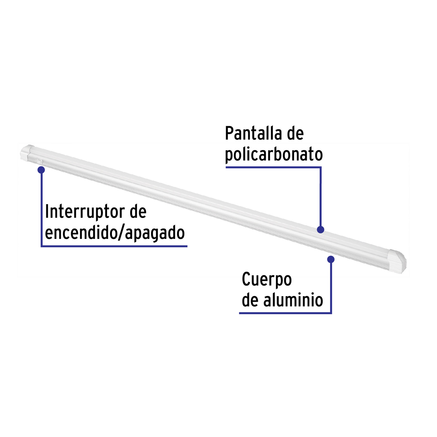 Luminario para gabinete, 19 W, 6500K, Led
