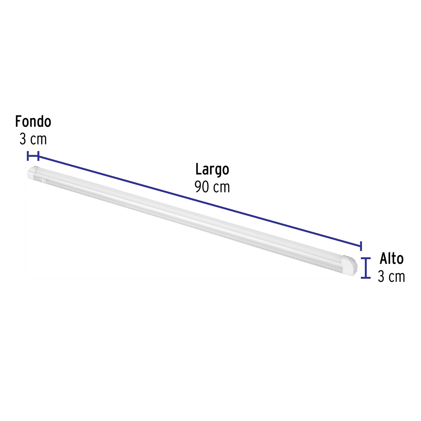 Luminario para gabinete, 19 W, 6500K, Led