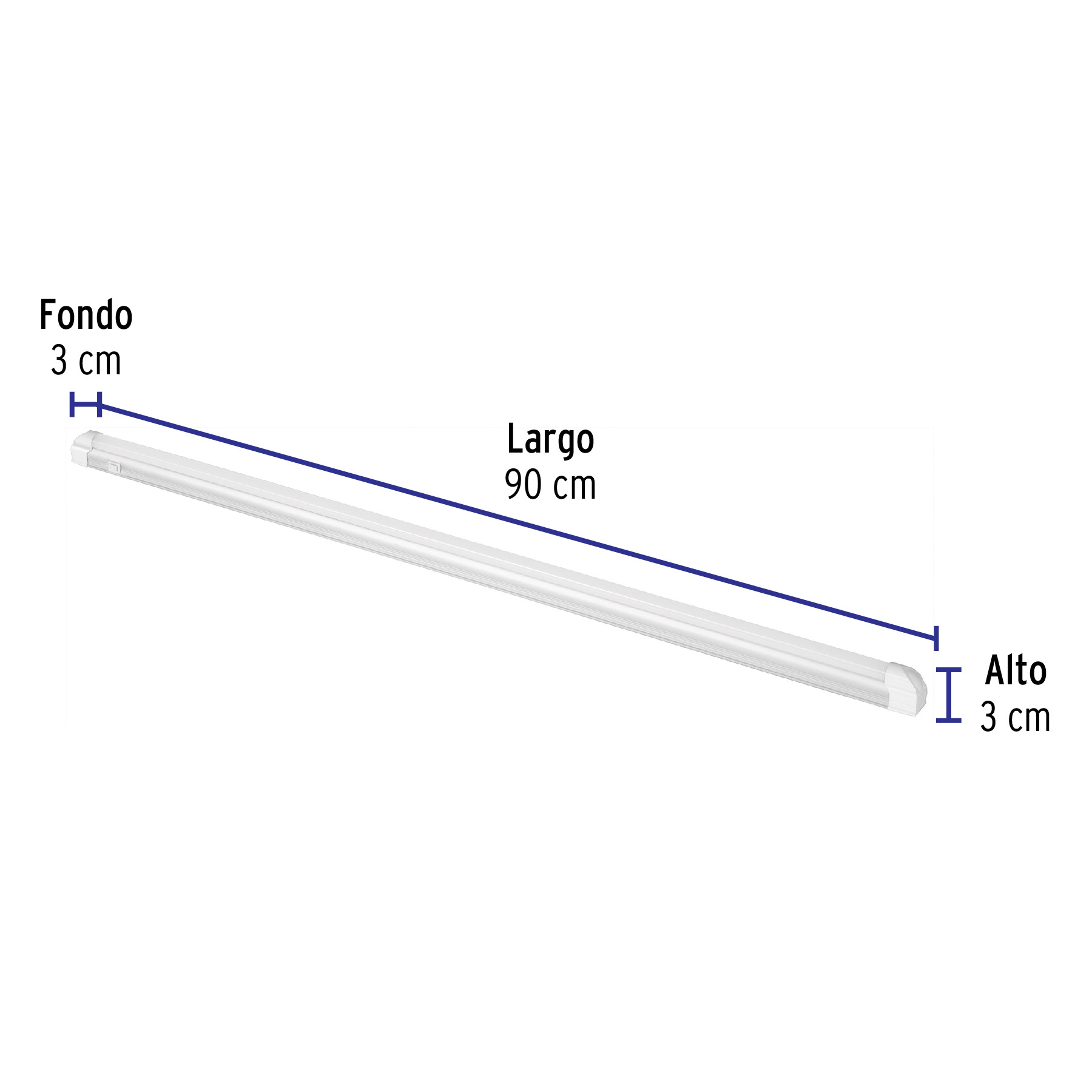 Luminario para gabinete, 19 W, 6500K, Led