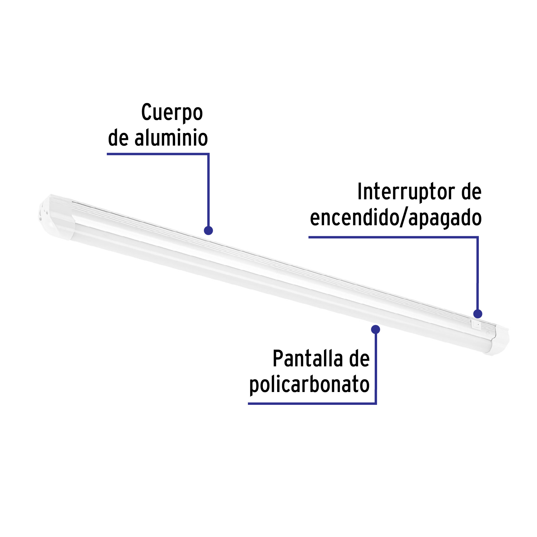Luminario para gabinete, 11 W, 6500K, Led