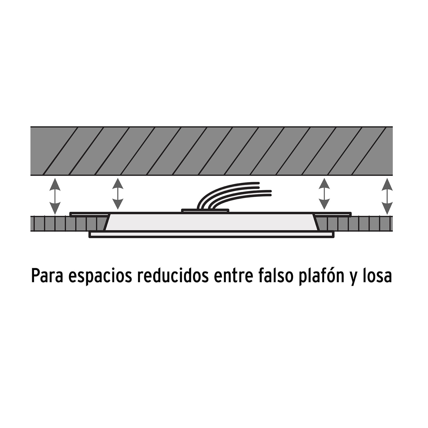 Luminario led slim de empotrar redondo, 6500K, 18W