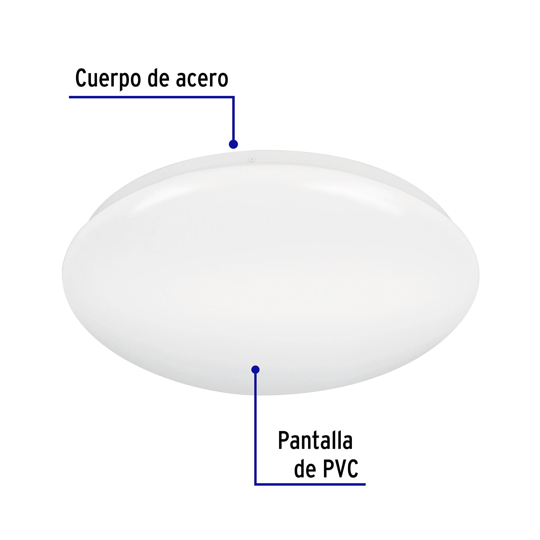 Luminario de LED de sobreponer tipo plafón, 22W, 1,600 lm