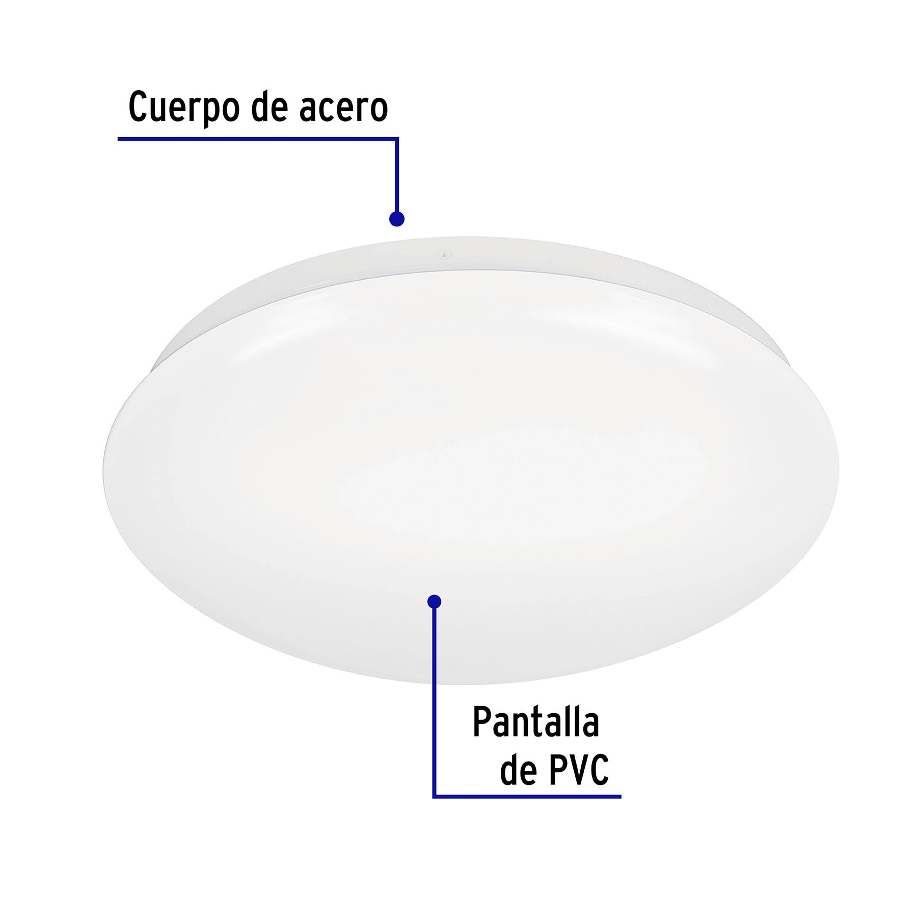 Luminario de LED de sobreponer tipo plafón, 18W, 1,400 lm