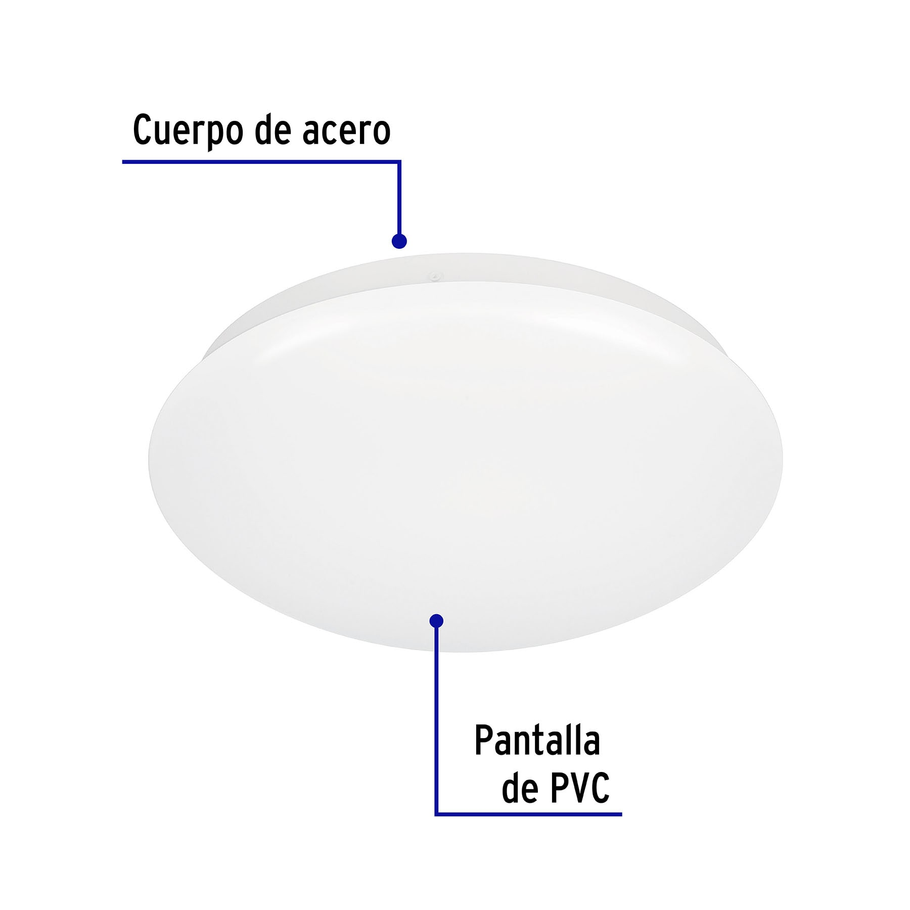 Luminario de LED de sobreponer tipo plafón, 15W, 1,300 lm