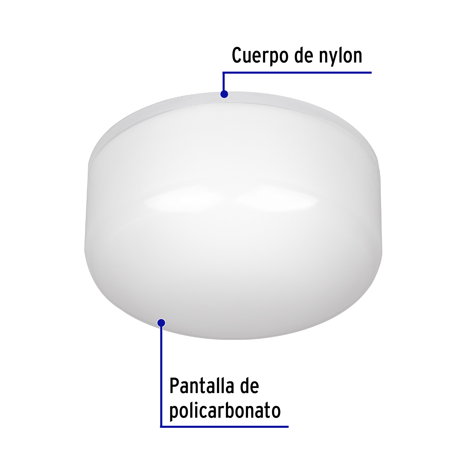 Luminario de LED 15 W tipo plafón, base E26, luz de día