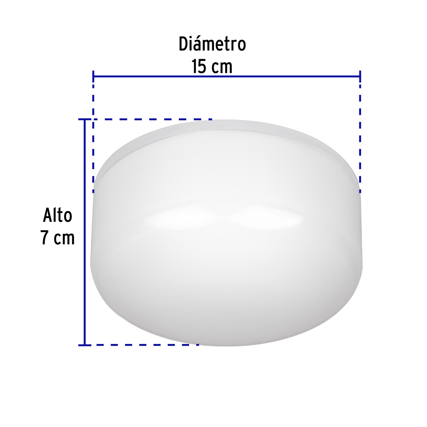 Luminario de LED 15 W tipo plafón, base E26, luz de día