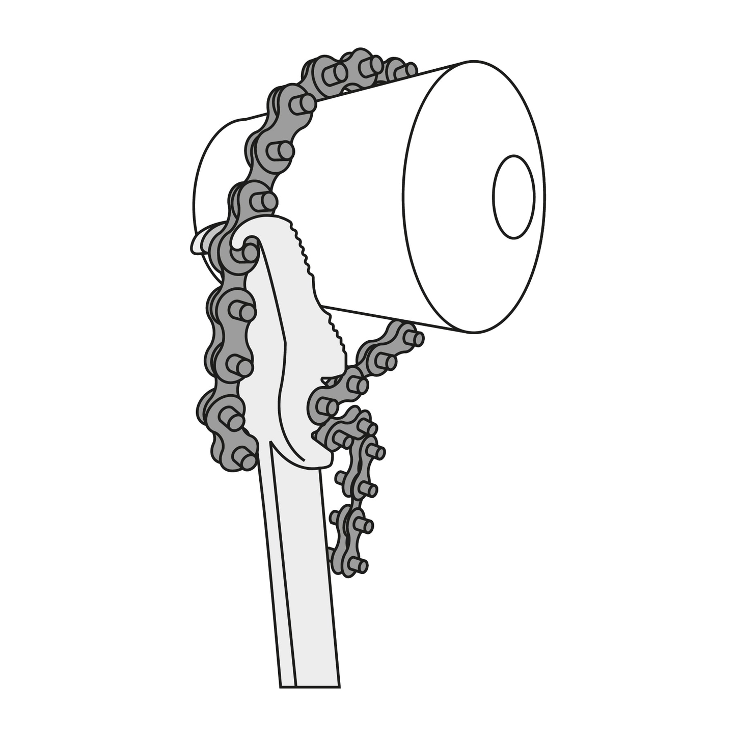 Llave universal con cadena, 280 mm