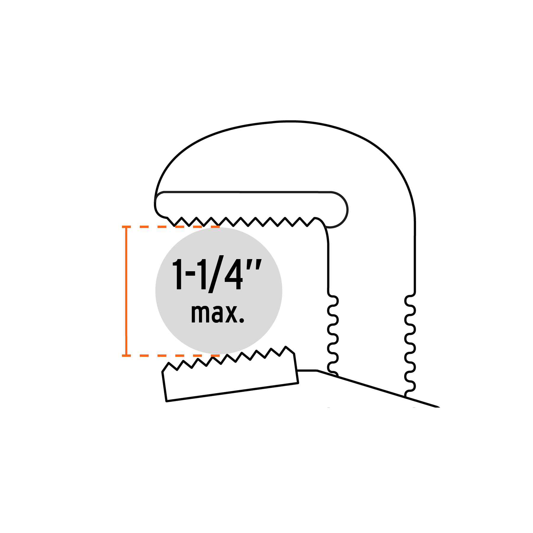 Llave para tubo, stilson, de aluminio, 12"