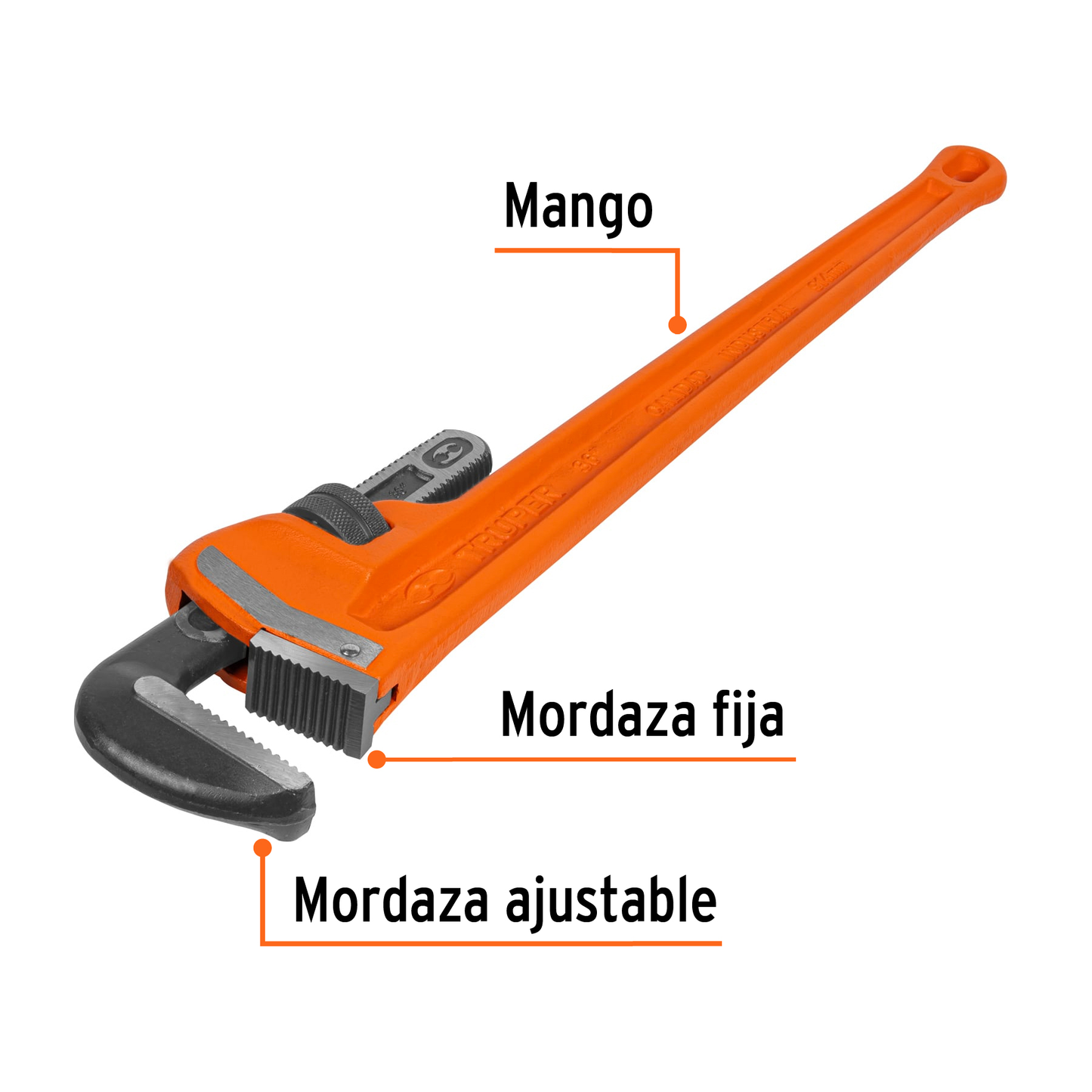 Llave para tubo, stilson, 36"