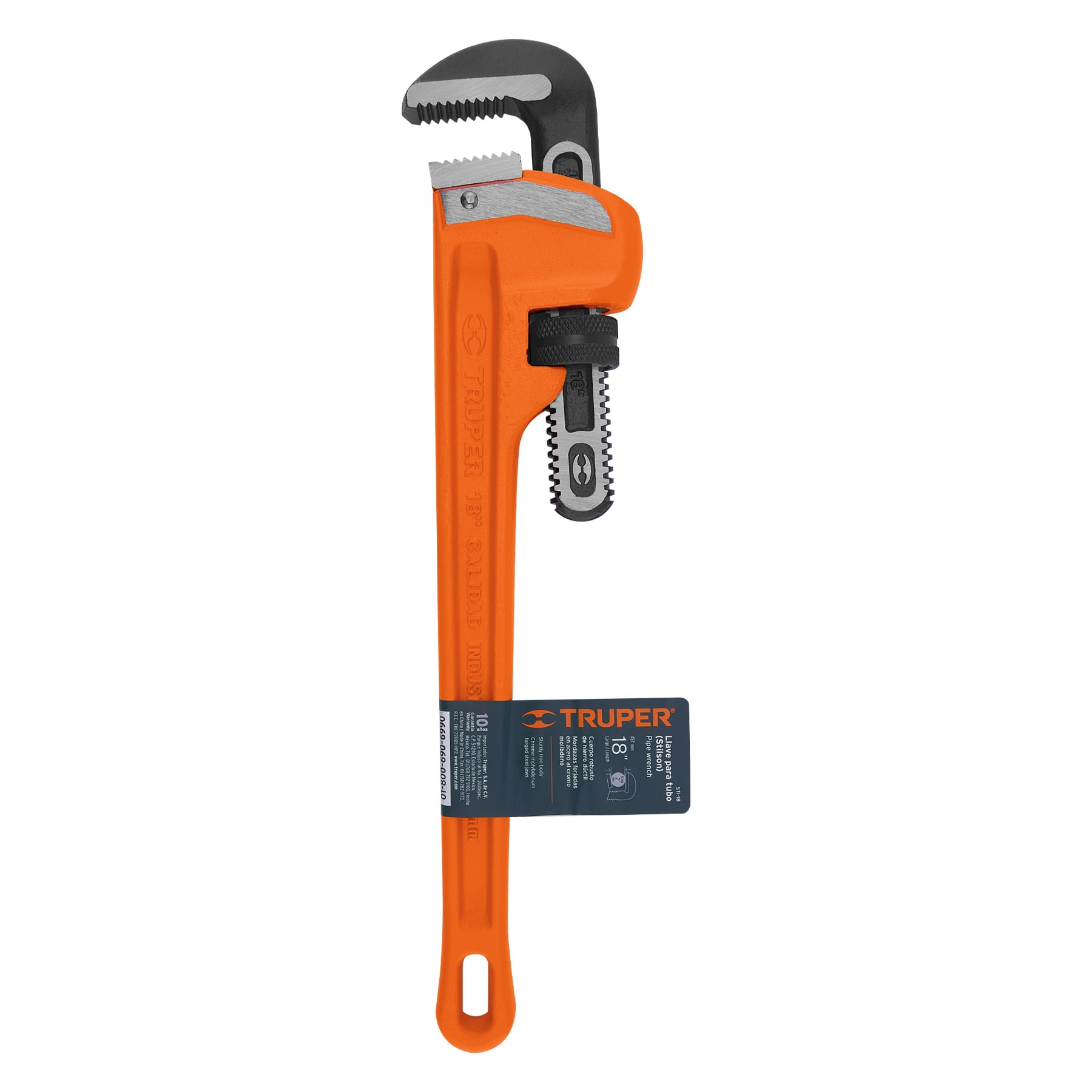 Llave para tubo, stilson, 18"