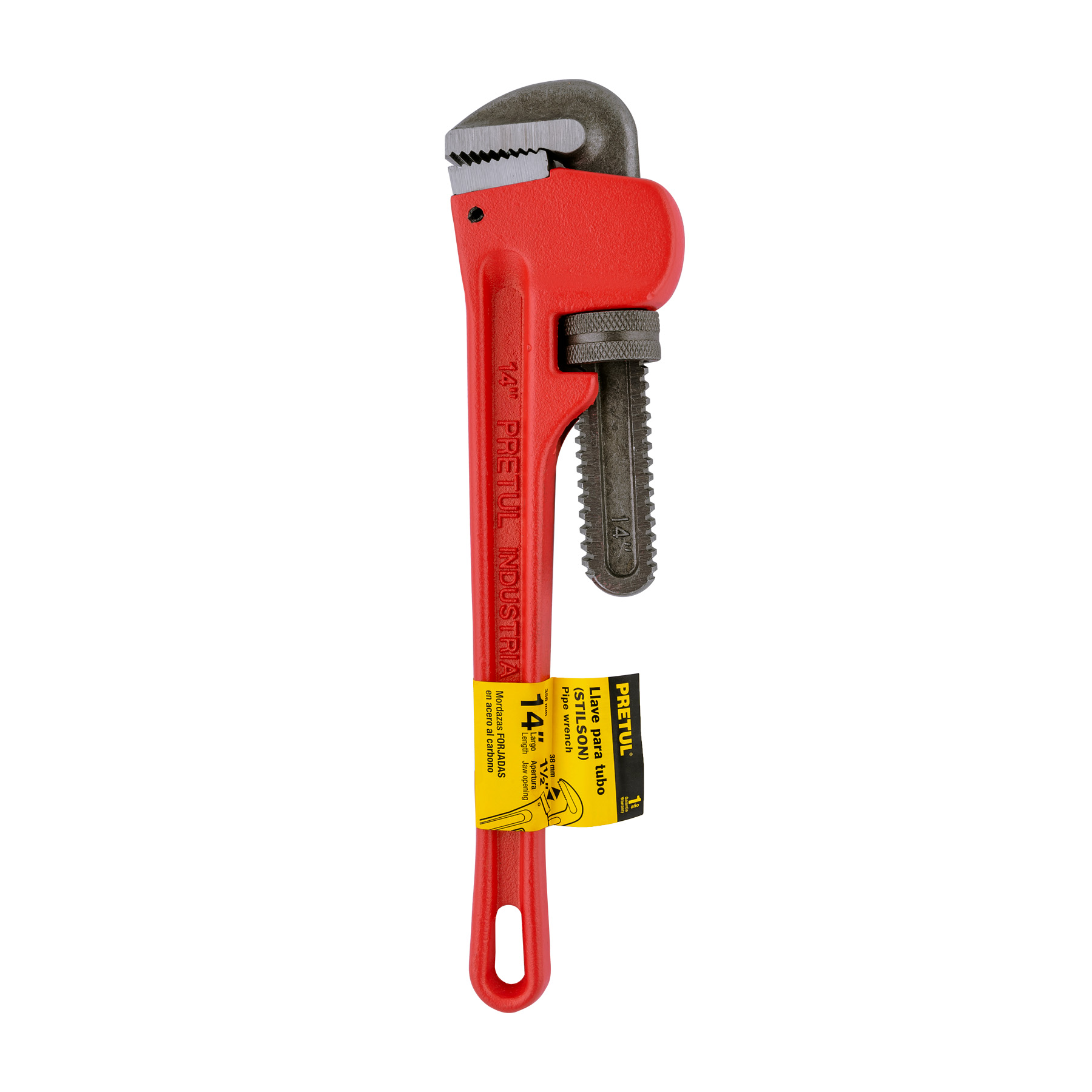 Llave para tubo, stilson, 14", pretul