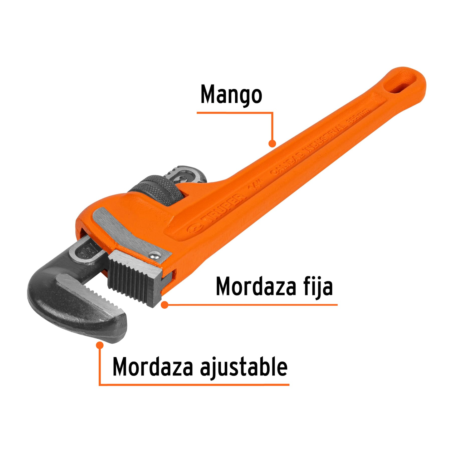 Llave para tubo, stilson, 14"