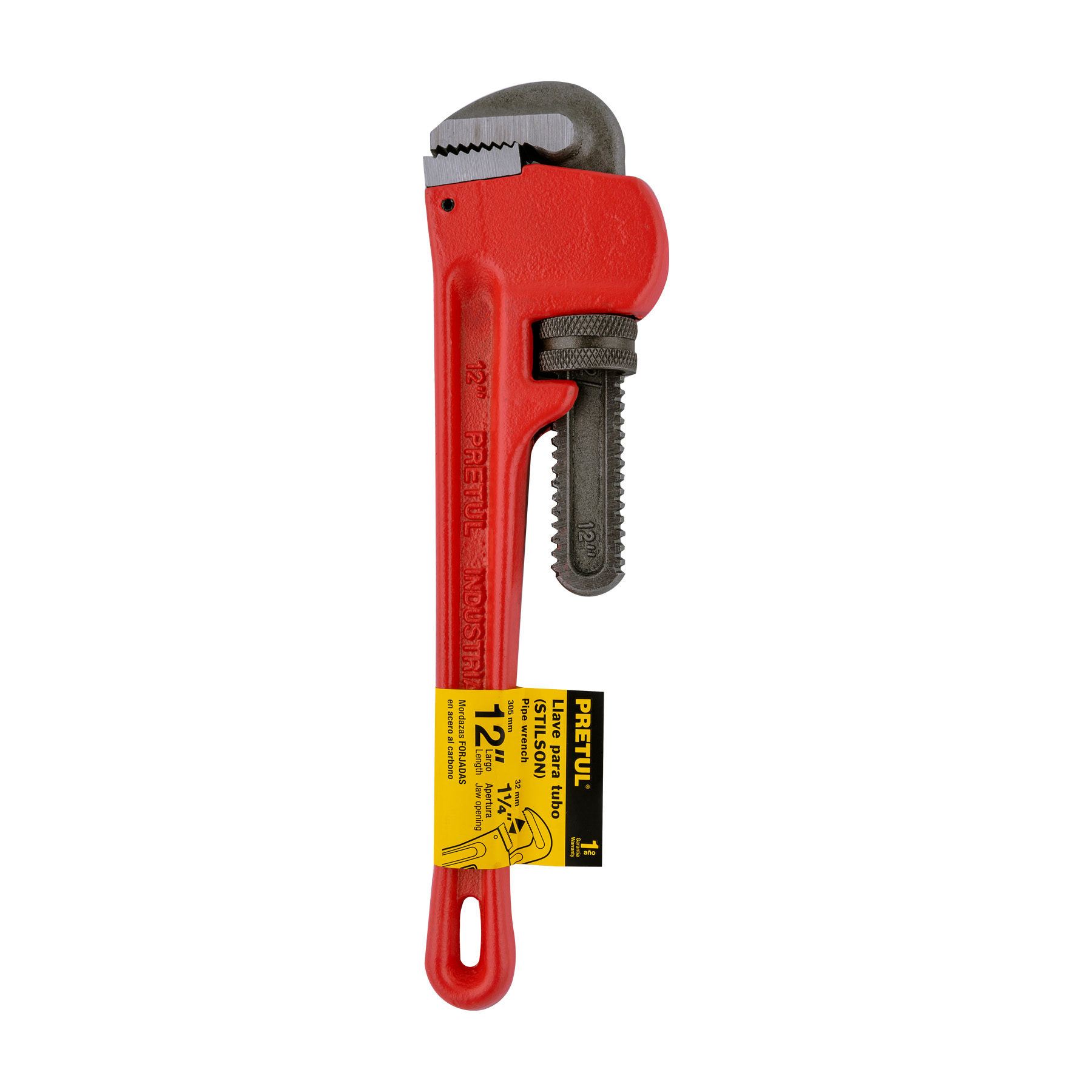 Llave para tubo, stilson, 12", pretul